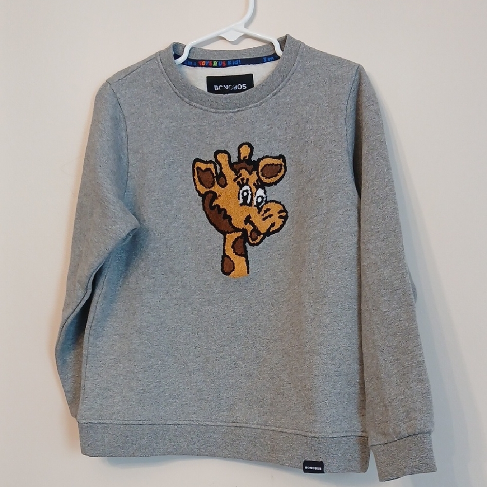 Bonobos Gray Sweatshirt with Giraffe Design